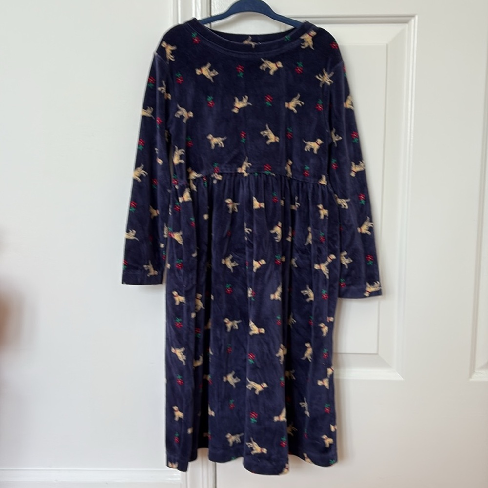 Vintage Hartstrings Dress Girls Size 6 Puppy Velour Twirly